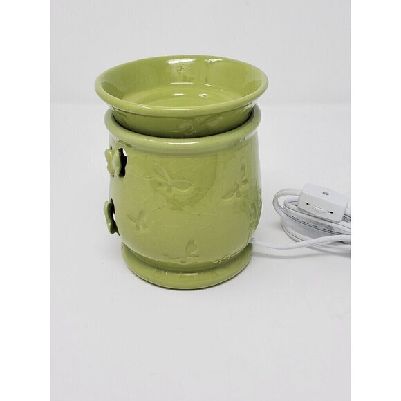 SCENTSY RETIRED FLUTTERBY BUTTERFLY GREEN FULL SIZE WAX WARMER - Picture 14 of 14